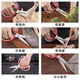 QLISHE strongman scissors household stainless steel scissors powerful kitchen special scissors multifunctional tailor scissors paper scissors large scissors cutting 08A large red gray scissors one pack