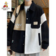 
Scarecrow (MEXICAN) Spring and Autumn Fatty Fashion Contrast Color Spliced ​​Shirt Jacket Men's Trendy Youth Plus Fat Plus Large Size Loose Casual Jacket D687 Jacket-Apricot Color 5XL Recommended 200-220Jin [Jin equals 0.5 kg]