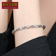 Centennial Baojinxiang platinum cat's eye bracelet for women, authentic PT950 platinum round bead carving bracelet for men, fashionable and atmospheric bracelet, 20+1.5cm, about 6mm, weight 11-11.2 grams