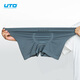 Youtu (UTO) sports underwear for men's quick-drying antibacterial breathable running marathon boxer 2 packages black + dark gray XXL