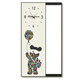 Miroir de vinaigrette push-pull cachée pour lentilles de contact ménagers Miroir de la chambre à coucher Miroir décoratif Miroir mural décoratif peinture d'un style avec horloge 30 * 100cm