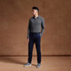 BOSS Men's Stretch Satin Material Tapered Pants 404-Dark Blue XL (3532)