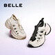 百丽（Belle）运动鞋女25夏新厚底透气涉水休闲鞋D5J1DBK5 白色/黑 37 (235mm)