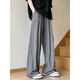 Aemape Casual Hosen für Männer und Frauen gleiche japanische heftige Yamamoto-Wäsche Spring und Sommer lose gerade langen Hose für Männer K9901 Black XL 130-145Jin [Jin ist 0,5 kg]