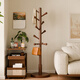 Jiayi solid wood coat rack bedroom clothes rack floor-standing vertical simple clothes hanger office clothes rack clothes drying rack