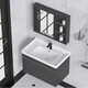 
POURNELLE Integrated Ceramic Basin Semi-Inset Wash Basin Basin Basin Basin Basin Square Wash Basin 1048NJ Cabinet Basin (including drain accessories)