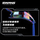 SWANS poetry rhyme no rubber ring swimming goggles men's high-definition waterproof and anti-fog Japanese imported training special swimming goggles SR7M coated dark blue flat light