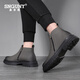 Snguny High-End Light Luxury Brand Martin Boots Herren 2024 Herbst und Winter Neue Kurzstiefel Herren Retro Lederstiefel Britische Männerschuhe Grün 38