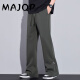Pantalones casuales estadounidenses de MAJQP para pantalones de cremallera de microflar de primavera y otoño de los hombres pantalones de pierna recta para hombres del ejército de los hombres Pantalones deportivos verdes de 9859 metros grises 3xl alrededor de 150-170Jin [Jin equivale a 0.5 kg] se pueden usar