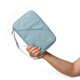 Multifunktionales ID-Paket Passclip-ID-Speicherpaket Air Ticket Clip Travel Storage Bag Card Paket Blau und Grau klein klein