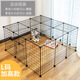Dog fixed-point toilet fence, anti-jailbreak cat cage, isolation door, free combination training small and medium-sized dog fence, heightened version, white 8-piece iron mesh with door, default delivery as shown in the picture