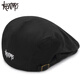 Kenmer forward hat retro beret front and back reversible painter's hat men's and women's peaked hat black one size