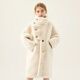 
Yuanyouling Light Luxury Fur Coat 2024 Autumn and Winter Girl Imitation Minky Fur Little Girl Fur Coat Medium-length Off-white Rainbow Button Minky Sweater 120