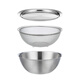 Frost Mountain Matryoshka Basin 304 Stainless Steel Kitchen Drainage Basin for Draining and Washing Vegetables Six-piece Set Oil Strainer Salad Bowl *Recommended by the Manager Kitchen Cooking 6-piece Set