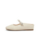 Tianmeiyi Mules shoes with height-enhancing women's sandals mall same French bag-toe half slippers 2025 summer BK841BH5 beige (sheepskin) recommended to take a larger size 37