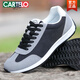 Zapatos para hombres de cartelo primavera Nuevos zapatos casuales transpirables y a prueba de olores de moda de moda y versátiles de lienzo para hombres sin deslizamiento para hombres AW9906 Azul 42 Tamaño pequeño/tamaño único