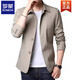 ROMON (ROMON) Spring and Autumn Men's Business Casual Jacket Suit Middle-aged and Young People Solid Color Lapel Thin Korean Style Slim Body Jacket Light Gray 1048 XL [Suggested 138-152Jin [Jin equals 0.5 kg]]