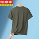 Hengyuanxiang [7A Antibacterial] Camiseta de manga corta de color rojo de verano de papá Seda de hielo 2025 Top de verano nuevo para hombres de mediana edad y ancianos 695 Pickle Green L 110-130Jin [Jin equivale a 0.5 kg]