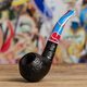 
Sharphan (SAVINELLI) imported from Italy with traditional 673 collection of handmade heather pipes, large solid wood curved pipes, men's gifts [Mask series 673 bucket type] 6mm