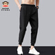 Big Mund Monkey (Paul Frank) Japanische Herren Harun Neun-Punkte-Casual Hoodies Spring New Trendy Marke VERSATILE LOSSEN Sportler Typants Black 719B [offizielles authentisch] L [Vorgeschlagen 110-130jin [Jin gleich 0,5 kg]]