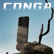 Conga adapté à l'étui de téléphone mobile Samsung S25 Kevla Aramid Fibre Protective Case Full-incluse ultra-mince Hard Shell Anti-Fall Dissipation noire Essence