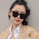 MITHAOL KUSC偏光太阳镜女防紫外线2025新款 时尚出游墨镜女高级感显脸小 黑框灰片（偏光）