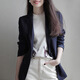 Clotho Rennie brand women's woolen suit jacket women's 2026 spring and autumn new Korean version slim casual one-button suit navy blue M