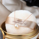 Fat Donglai's same style pearl necklace single simple light luxury niche necklace clavicle chain temperament exquisite fashion rose rose gold chain length 38+5cm+milk white pearls 10