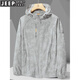 JEEP SPIRIT Outdoor Jacket Three-in-One Couple Style Men's 2025 Spring and Autumn Fishing Jacket Camping Travel Mountaineering Wear 996 Camouflage Men's Light Gray 2XL