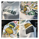 Guangan Aepe bedruckte kurzärmelige Sommer-Sommer-dünne, atmungsaktives T-Shirt Trendy und vielseitig gekämmte Baumwoll-Herren-T-Shirt White JSW9902 L für Gewicht 109-123jin [Jin gleich 0,5 kg]