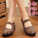 Qiyuemang Beijing zapatos de tela viejos zapatos de mujer Oficiales 2025 Nuevo primavera y otoño Boca poco profunda Madre elástica zapatos individuales 7170-17 Brown H 35 Women's Style x Tamaño estándar