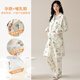 Cat Man-Begrenzungskleidung Pyjamas für Frauen im Frühling und Herbst mit Brustpad reines Baumwollschwangerschaft und stillender langer Nachthemd und Winter für die Geburt von Ambirth AM-11991-DK1008 XL