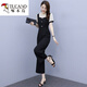 
Woodpecker Short Sleeve Chiffon Wide Legs Jumpsuit Set Women's 2025 New Fashion Temperament Summer Thin All-in-One Jumpsuit [1098#] Apricot M