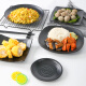 
Metamine tableware plate commercial catering snack plate barbecue hot pot side dishes cold dishes fried rice black plate plastic plate ljp1098 half box 36 pieces 0 inch
