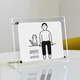 Jin Longxing 7-inch acrylic photo frame double-sided transparent display stand creative photo wedding photo stand universal