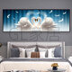 Palacinas modernas de la cama del dormitorio Autoadhesivo Pintura de pared Sala de estar Sofá Background Decoración de la pared Pegatinas Mural Pintura colgante Pegatizas de pared Shuangyu Feifei Th-1396 Ancho mediano 120cmx Altura 40 cm
