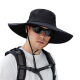 Fourdatry9207 Hombo de pescador Hombres de verano Big Brim Sunshade Sombrero al aire libre Protección solar Sol Bolsero Ayerán Men Moving Bicycle 9207 Nanny Green