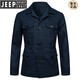 
JEEP SPIRIT Fashion Suit Collar Multi-Pocket Work Jacket Men's Casual Line Hunting German Wind Coat Large Size Navy Blue M 125Jin [Jin equals 0.5 kg] About the weight