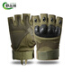 Wild Jungle Tactical Gloves Men and Women Z902 Outdoor Protective Sports Training Outdoor Riding Gloves Half Finger Green XL