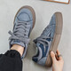 Xiluochi Canvas-Schuhe für Männer im Frühling und Sommer Neue Flat-Soled-Kee-resistente Sportschuhe Vielseitige Nischendesign Trendy Casual Schuhe für Männer grau und blau 42