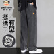 大嘴猴（paul frank）牛仔裤男秋冬季美式休闲裤男士宽松阔腿裤子男裤 黑色 XL
