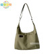 Chanyue Sac en toile légère de grande capacité Single Single Single Single Cross Bag Collège Étudiant Étudiant Sac à école décontractée Collège Japonais Black-1049 Tissu