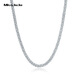 Miss JuJu pt950 platinum necklace for men and women, platinum necklace, clavicle chain, Chopard chain, thick style, thick sweater chain neck ornament, weight 17.2-17.4g, length 55cm, thickness 2.2mmM buckle
