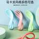 Entrenamiento de bebés Spoon de comida suplementaria Spoon Yuanbao Head Bisel Training Stork Spoon Automato Automato Auxiliar Spoon Temperatura Red + Caja de almacenamiento