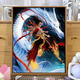 哪吒油画diy哪吒2之魔童闹海数字油彩画DIY手工绘填充涂色敖丙 LL12113 30*40cm加厚实木内框 配件