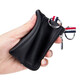 Geeignet für multifunktionale Münzen Brieftasche Herren echtes Leder Mini kleiner Brieftasche Kuhlatten-Aufbewahrungskartenbeutel Reißverschluss Coin Bag Schlüsselbeutel Schwarz schwarz