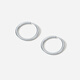 Saturday Fu PT950 platinum plain hoop earrings for women B0913483 pair, about 1.27g, birthday gift