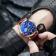 Wokai fully automatic movement mechanical men's watch high-end calendar quartz watch men's trendy fashion watch men's watch fashionable blue face