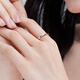 Lukfook Jewelry Platinum Ring Platinum 950 Solid Couple Ring for Women Price No. 15 - About 3.18g