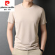 Pierre Cardin Mulberry Seidenmodal kurzärmelige Männer 2025 SOMMER FARBE MEN RUND HALS CLASSIEREN Dünn T-Shirt Cool Seiden T-Shirt 7031 Hellgrün M 48/105/165 Vorschlag 100-120jin [Jin gleich 0,5 kg]